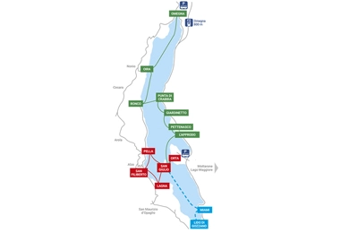 Öffentlicher Liniendienst auf dem Ortasee
